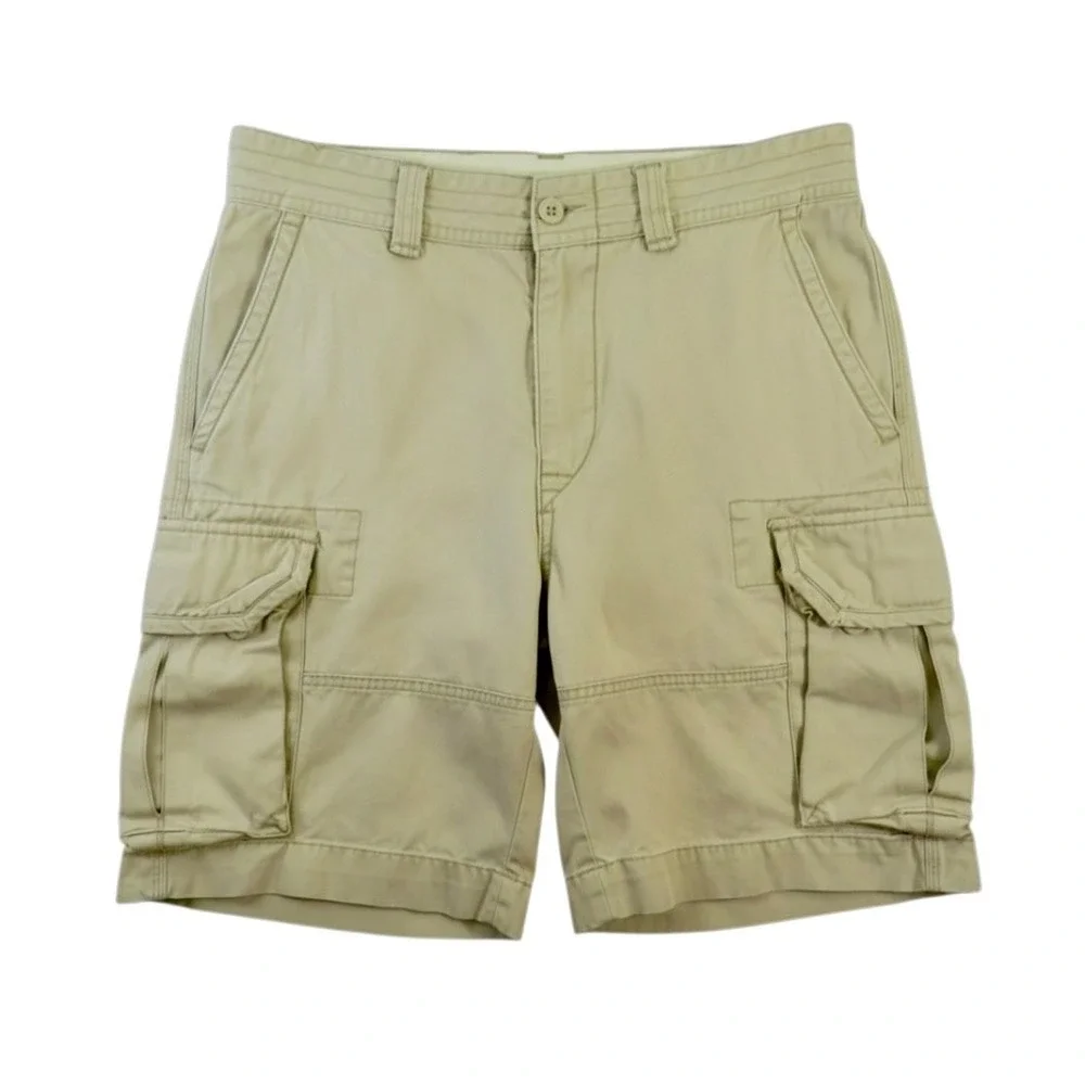 POLO RALPH LAUREN Geller Fatigue Chino Cargo Shorts TAN/BEIGE Heavy Cotton 34